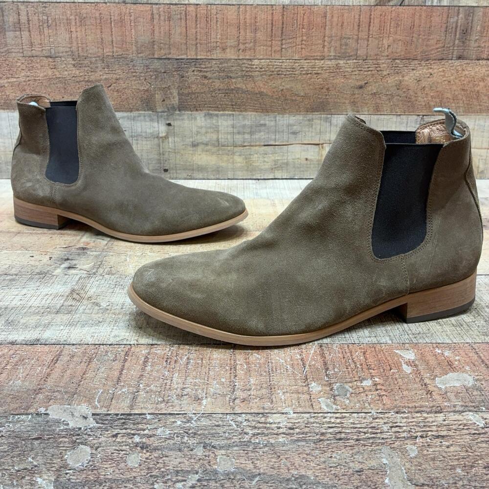 Shoe The Bear Boots Mens Size 12 46 Brown Suede Ankle Chelsea Dress Casual